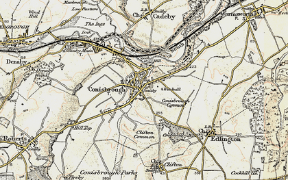 Old map of Conisbrough in 1903