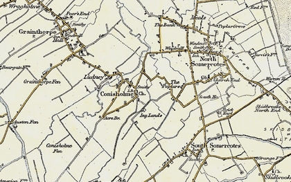Old map of Conisholme in 1903-1908