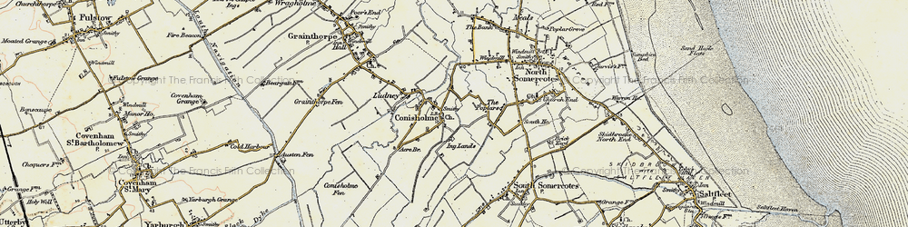Old map of Conisholme in 1903-1908