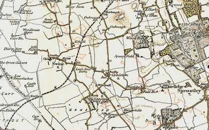 Old map of Coniston in 1903-1908