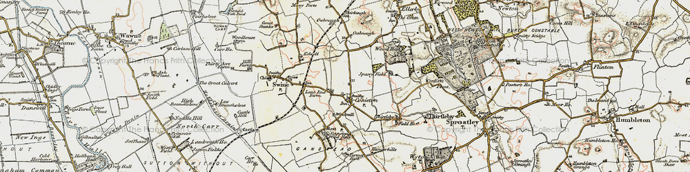 Old map of Coniston in 1903-1908