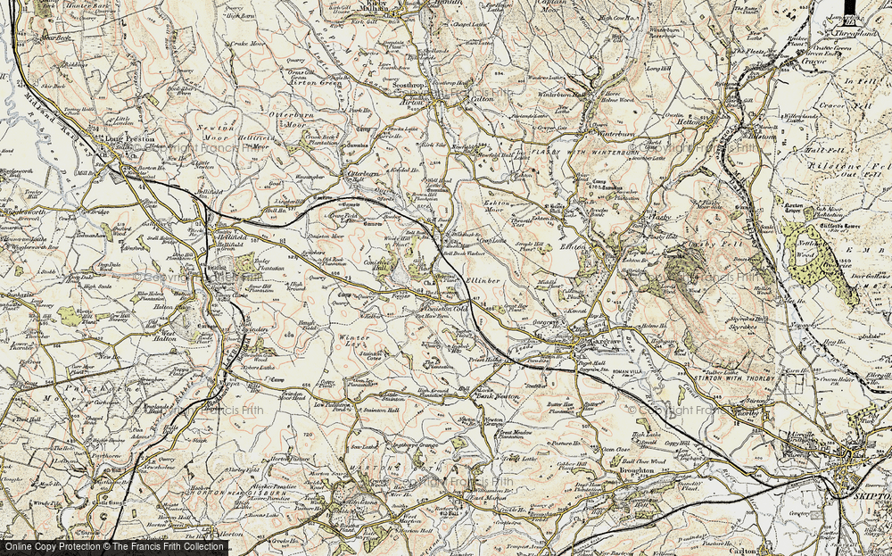 Old Map of Coniston Cold, 1903-1904 in 1903-1904