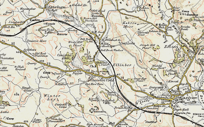 Old map of Coniston Cold in 1903-1904