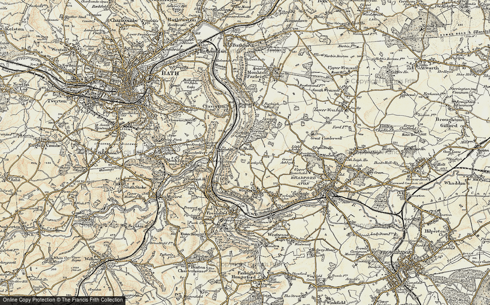 Old Map of Conkwell, 1898-1899 in 1898-1899