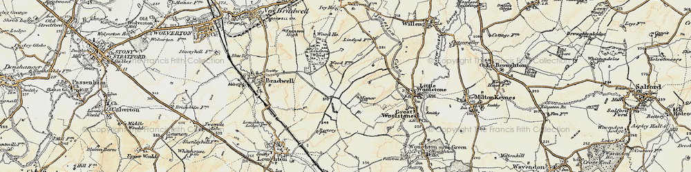 Old map of Conniburrow in 1898-1901