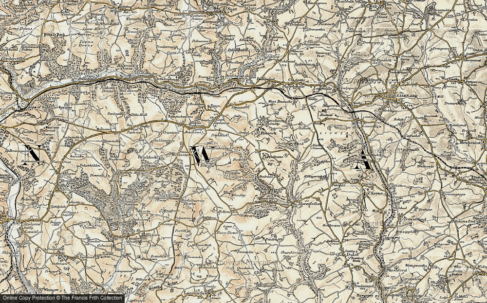 Old Map of Connon, 1900 in 1900