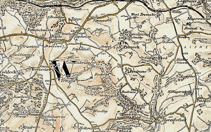 Old map of Connon in 1900