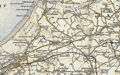 Old map of Connor Downs in 1900
