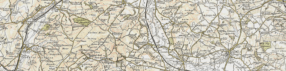 Old map of Cononley Woodside in 1903-1904