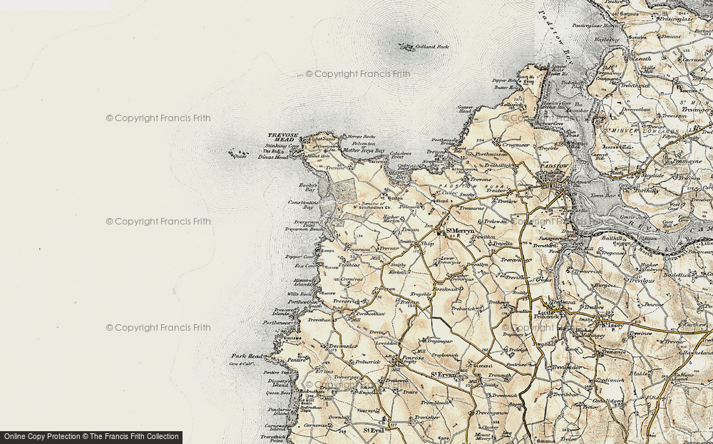 Old Map of Constantine Bay, 1900 in 1900