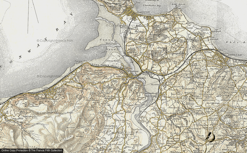 Old Map of Historic Map covering Bryn Rhedyn in 1902-1903