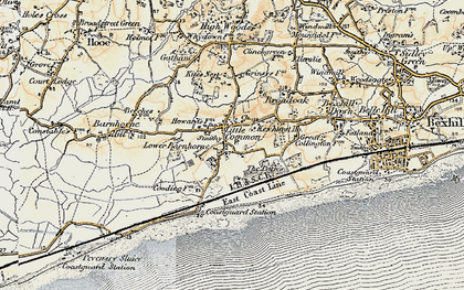 Old map of Cooden in 1898