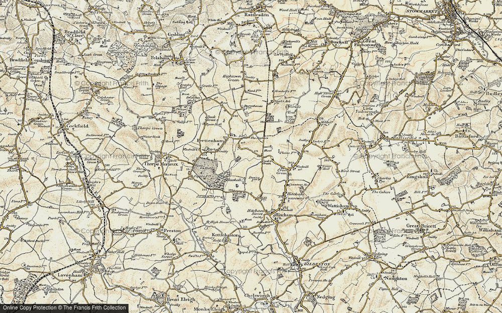 Old Map of Cook's Green, 1899-1901 in 1899-1901