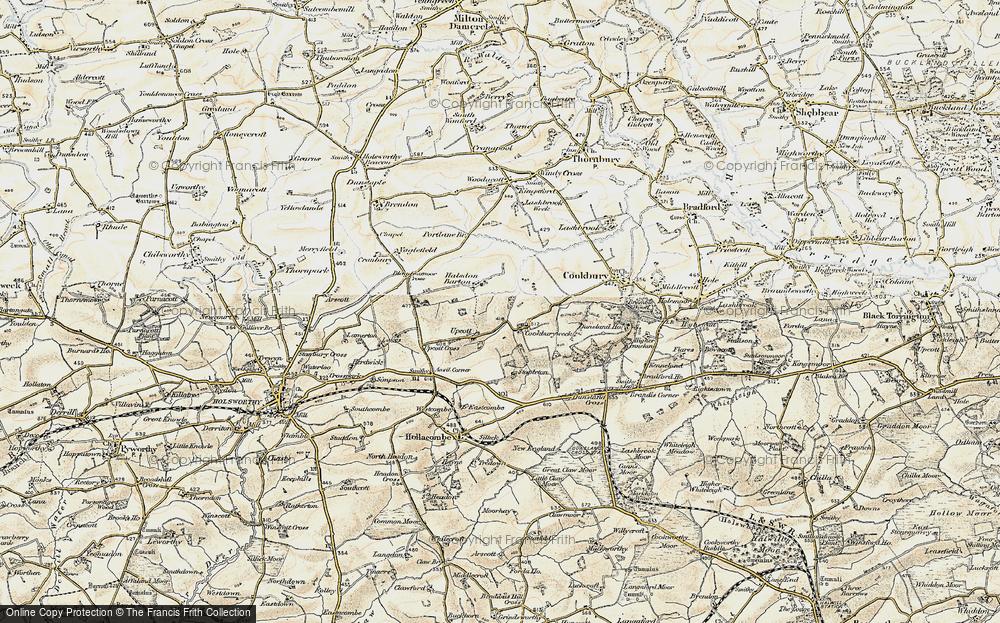 Old Map of Cookbury Wick, 1900 in 1900