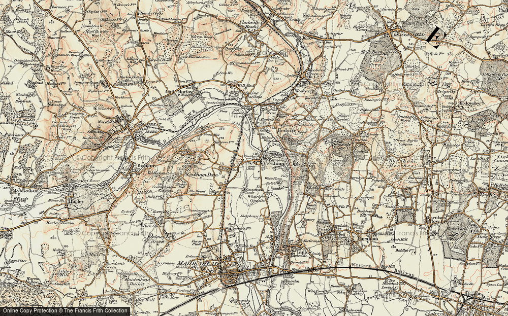 Old Map of Historic Map covering Widbrook Common in 1897-1909