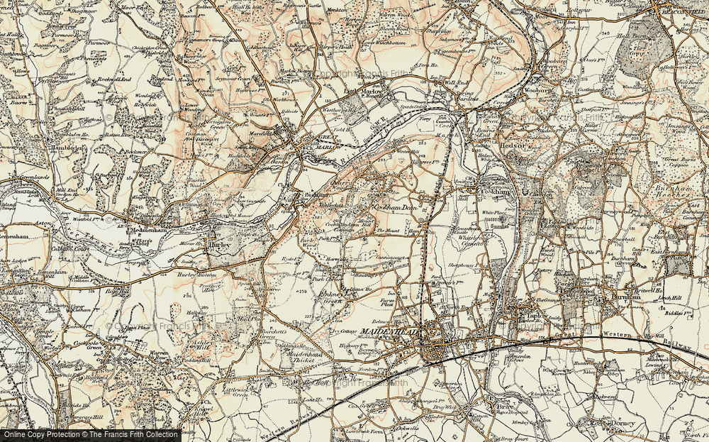 Old Map of Cookham Dean, 1897-1909 in 1897-1909