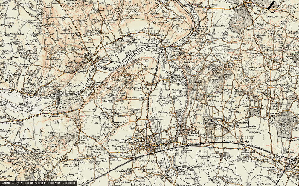 Old Map of Cookham Rise, 1897-1909 in 1897-1909