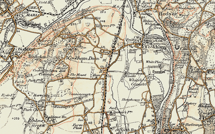 Old map of Cookham Rise in 1897-1909