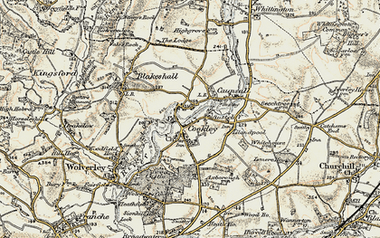 Old map of Cookley in 1901-1902