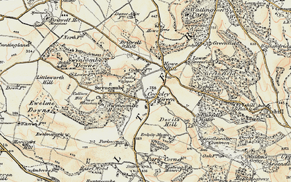 Old map of Britwell Hill in 1897-1898