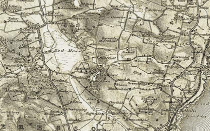 Old map of Cookney in 1908-1909