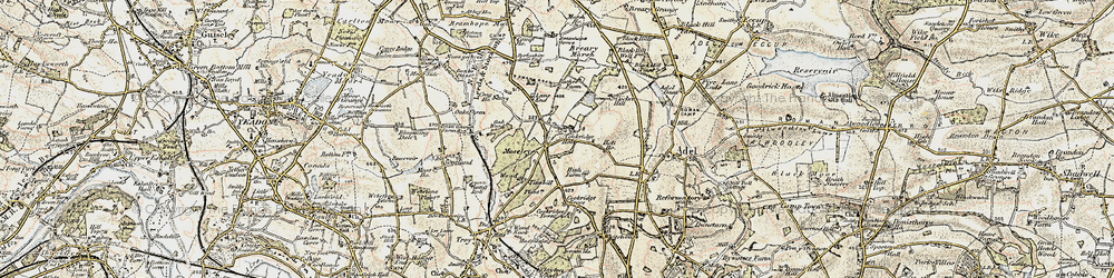 Old map of Cookridge in 1903-1904