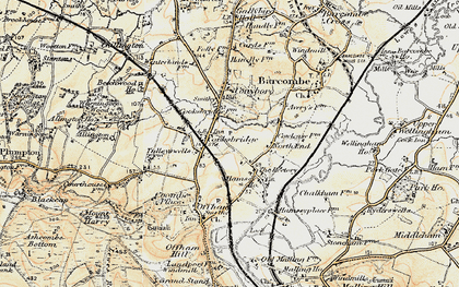 Old map of Cooksbridge in 1898