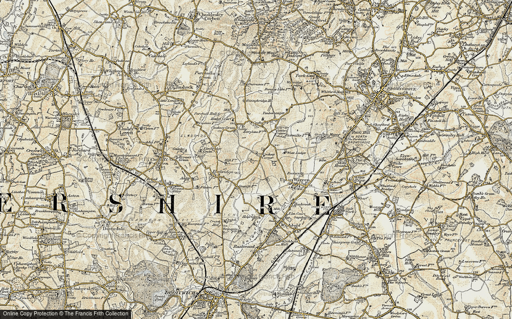 Old Map of Cooksey Corner, 1901-1902 in 1901-1902