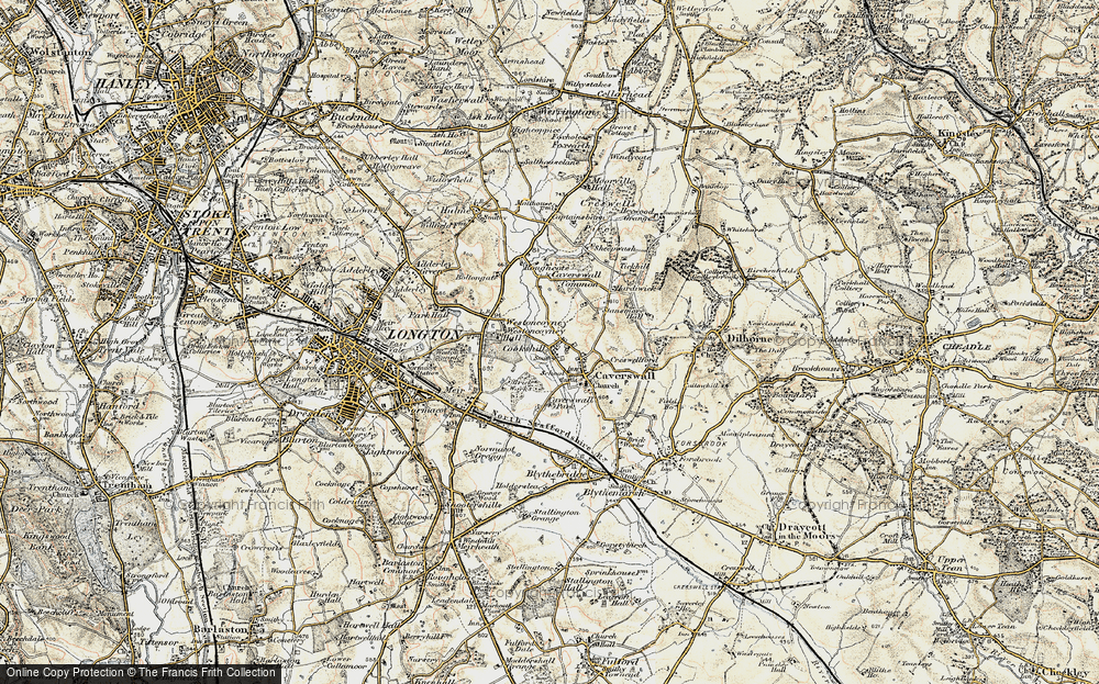 Old Map of Cookshill, 1902 in 1902