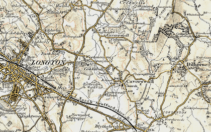 Old map of Cookshill in 1902