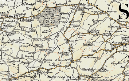Old map of Benedict Otes in 1898