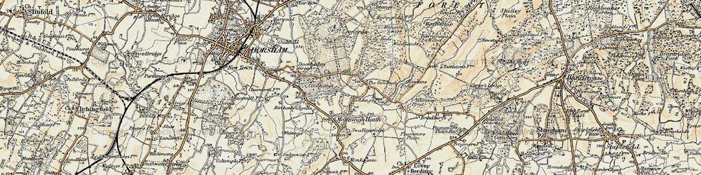 Old map of Bucks Head in 1898