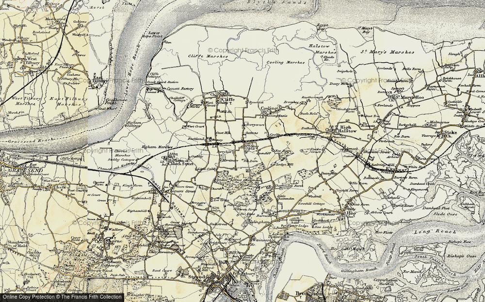 Old Map of Cooling Street, 1897-1898 in 1897-1898