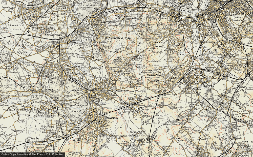 Old Map of Coombe, 1897-1909 in 1897-1909