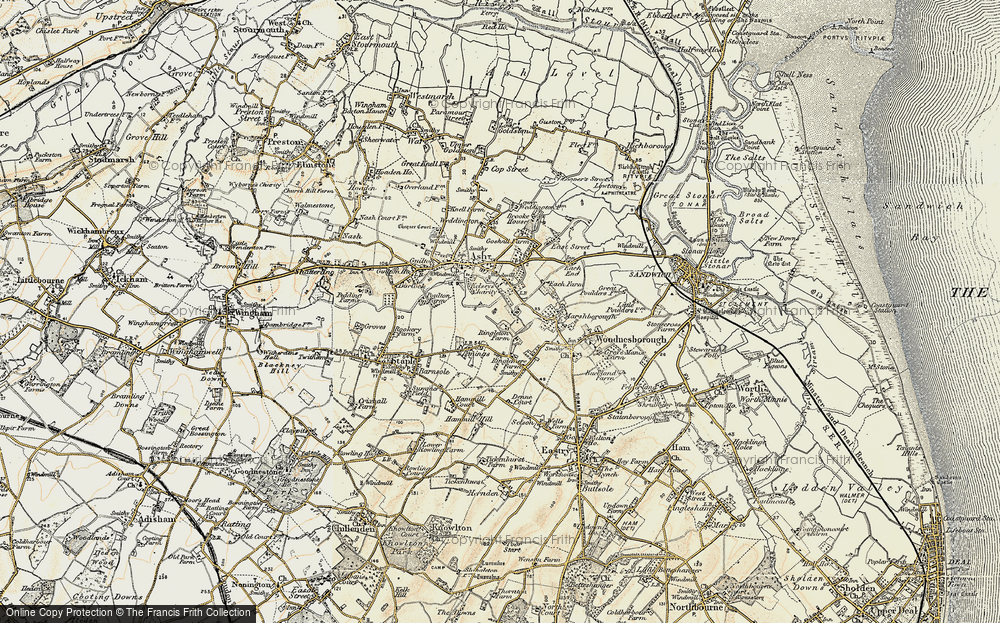 Old Map of Coombe, 1898-1899 in 1898-1899