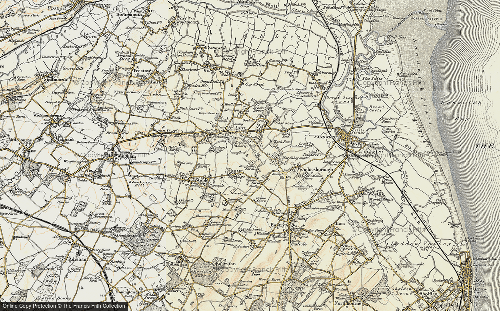 Old Map of Historic Map covering Ringleton Manor in 1898-1899