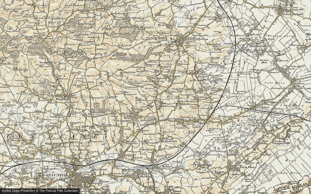 Old Map of Coombe, 1898-1900 in 1898-1900