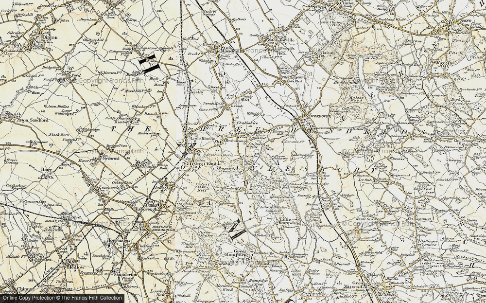 Old Map of Coombe, 1898 in 1898