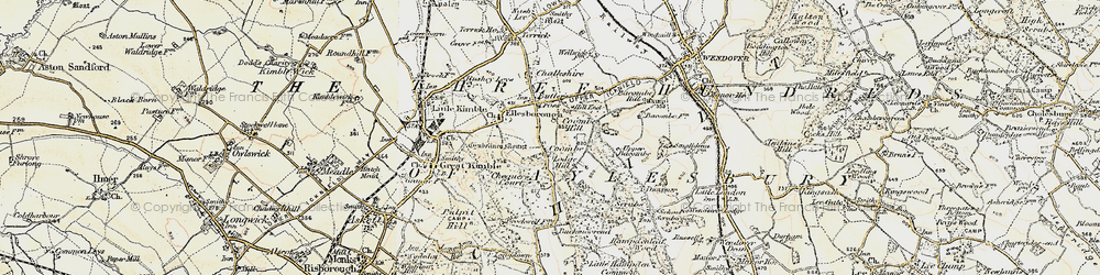 Old map of Coombe in 1898