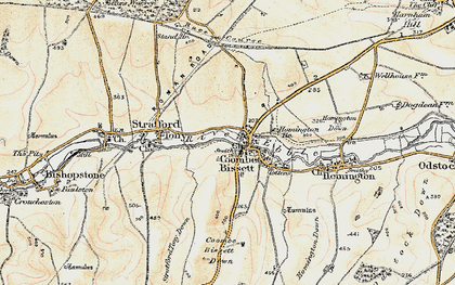 Old map of Coombe Bissett in 1897-1898