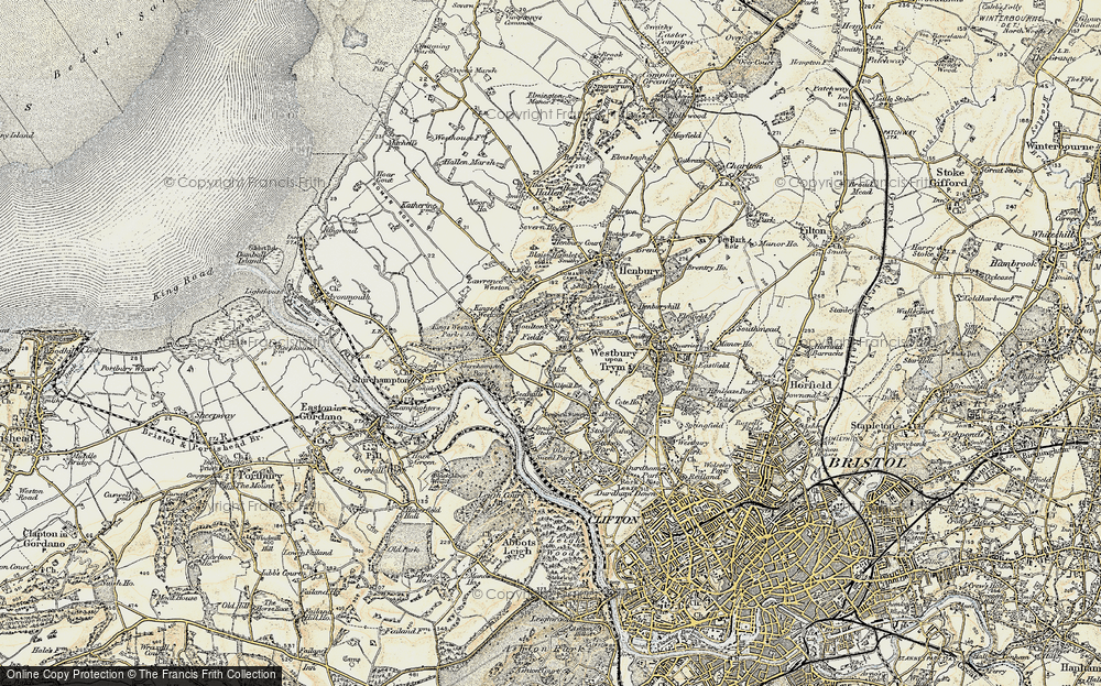 Old Map of Coombe Dingle, 1899 in 1899