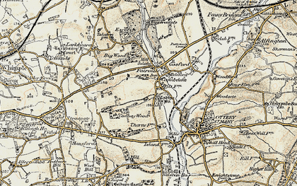 Old map of Coombelake in 1898-1900