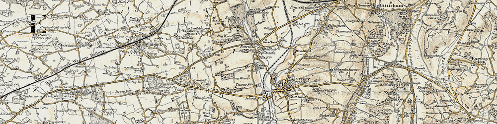 Old map of Coombelake in 1898-1900