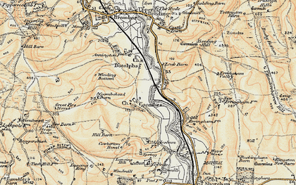 Old map of Winding Bottom in 1898
