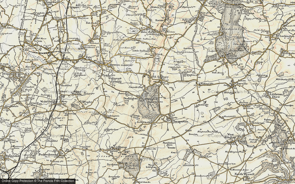 Old Map of Coombs End, 1898-1899 in 1898-1899
