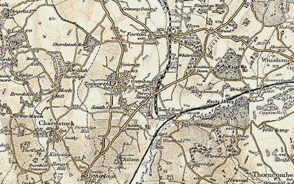 Old map of Coombses in 1898-1899