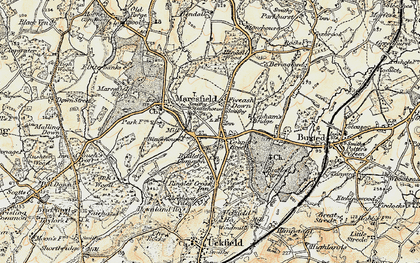 Old map of Cooper's Green in 1898