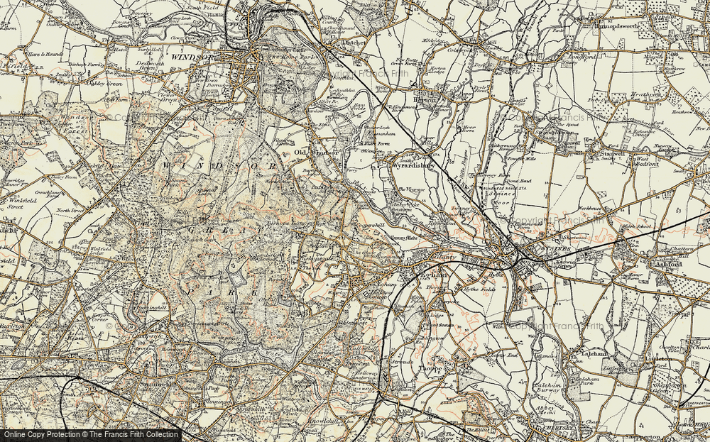 Old Map of Cooper's Hill, 1897-1909 in 1897-1909