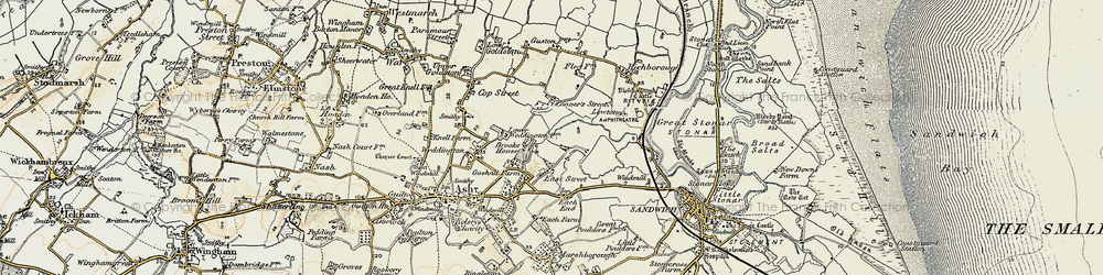 Old map of Cooper Street in 1898-1899
