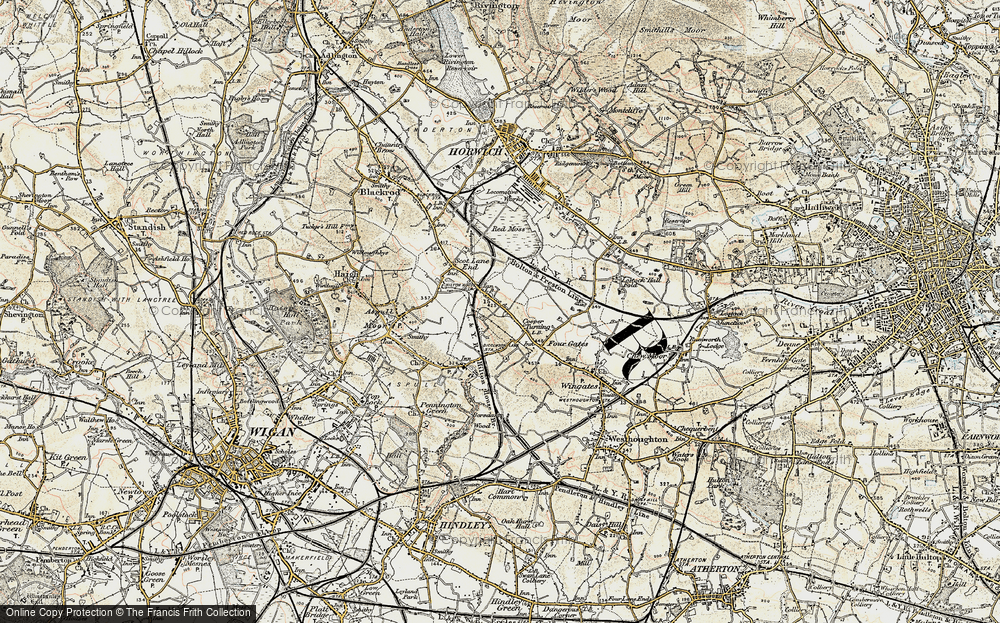 Old Map of Cooper Turning, 1903 in 1903